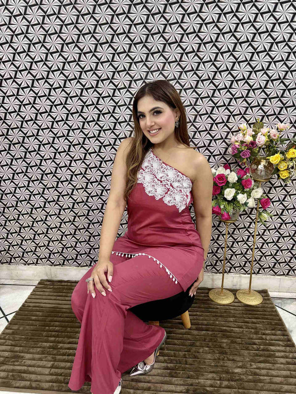One shoulder designer coord set