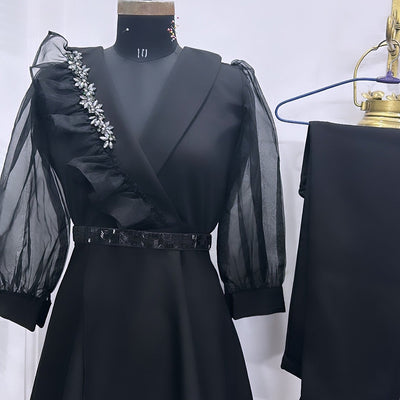 Peplum Coord Set With Stone Work