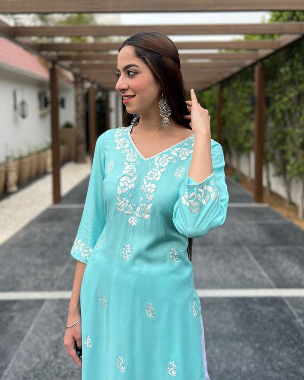 Sea Green Kurti Set