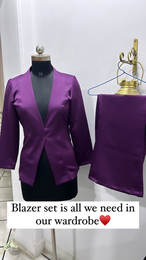 Purple Blazer Set