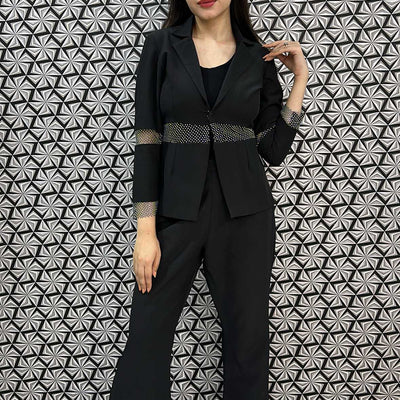 Mesh Blazer Set