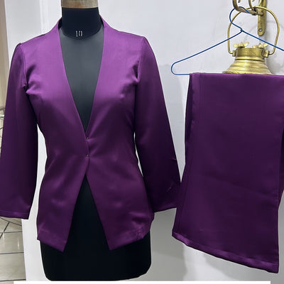 Purple Blazer Set